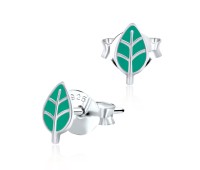 Tiny Leaf Silver Stud Earring STE-664